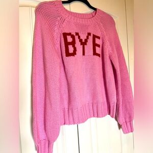 Bye Pink Knit Sweater